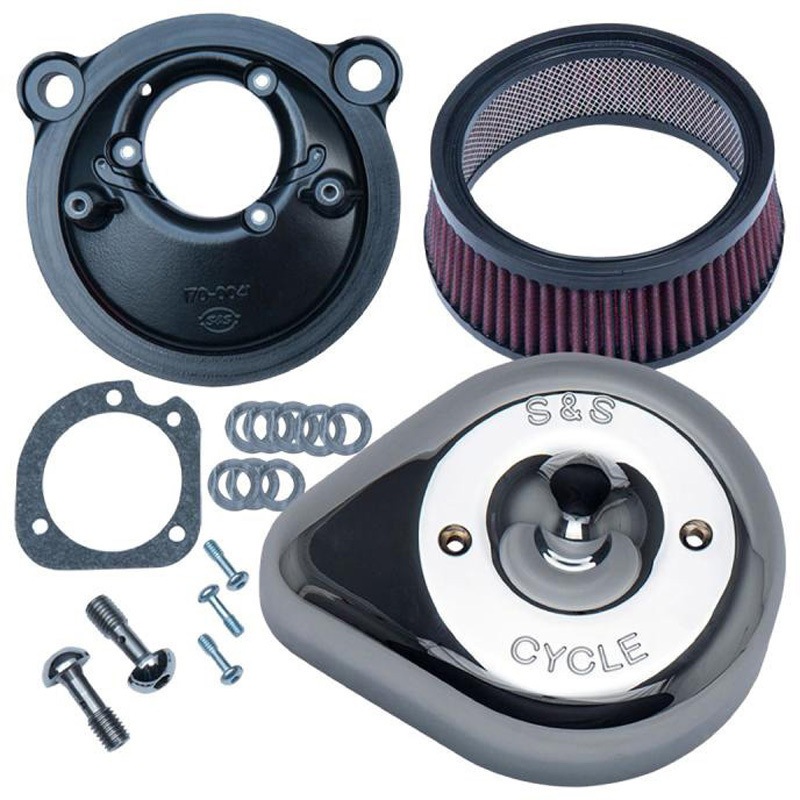 170-0526B ステルス エアクリーナーキット ティアドロップ クローム 170-0526B エスアンドエスサイクル アルミ