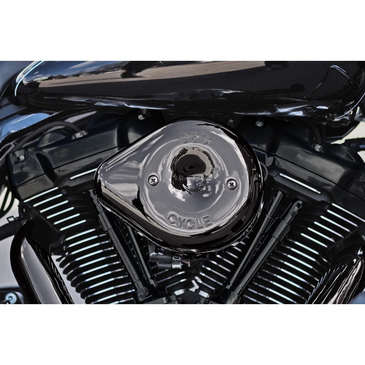 170-0781 ステルス エアクリーナーキット ティアドロップ スモーキークローム Lava Chrome 170-0781 エスアンドエスサイクル アルミ/樹脂