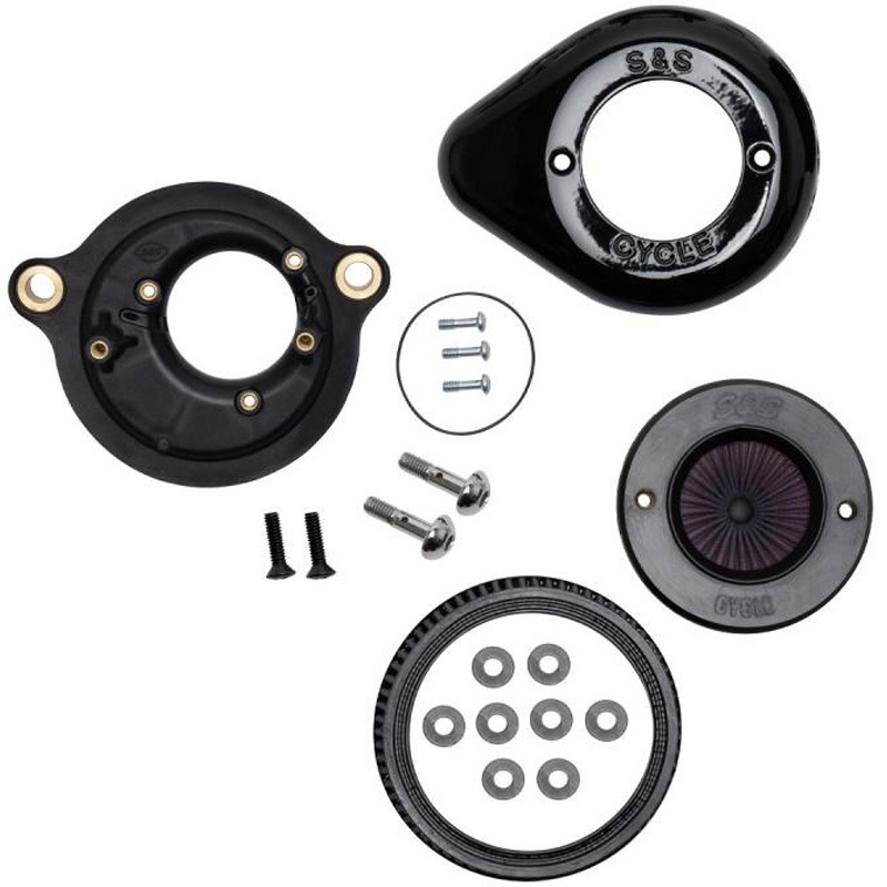 170-0718A AirStinger エアスティンガーステルス エアクリーナーキット グロスブラック 170-0718A 1個 エスアンドエスサイクル 【通販モノタロウ】