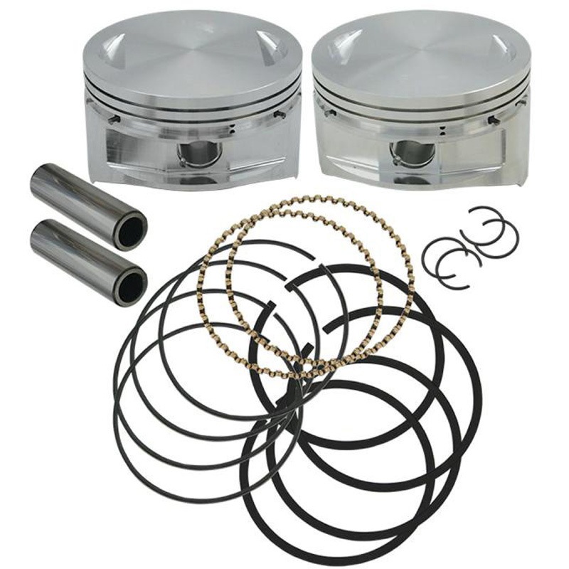 92-1401 4インチボア 鍛造ピストンセット+0.01 92-1401 エスアンドエスサイクル 鍛造アルミ