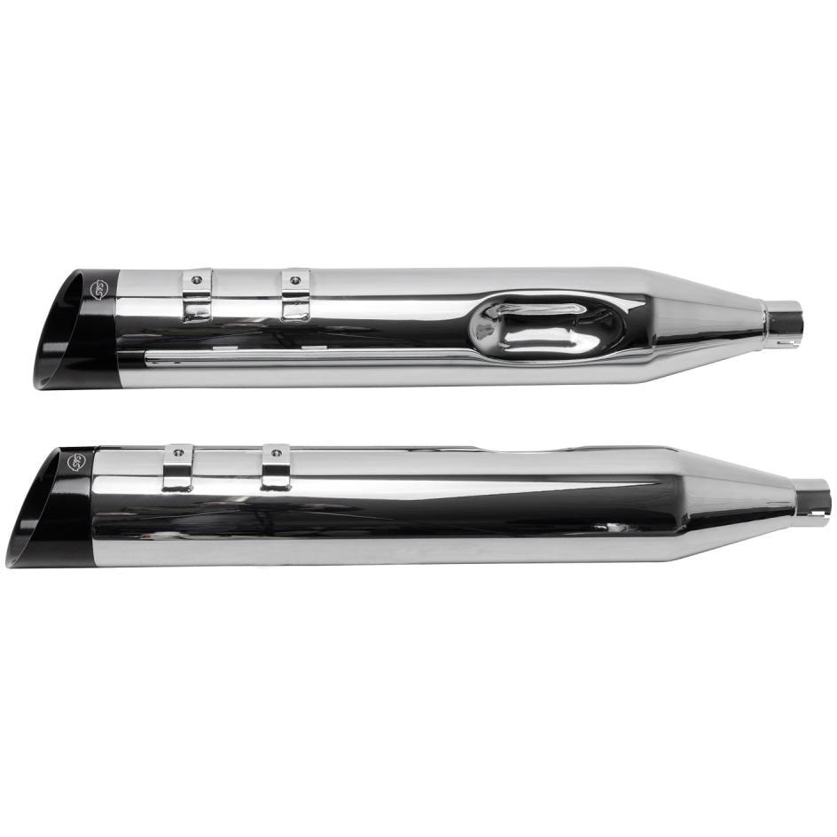 550-1017 スリップオン Mk45カットラス クローム/ブラック 550-1017 1個 エスアンドエスサイクル 【通販モノタロウ】