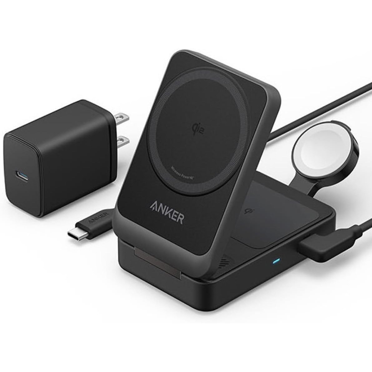 B2557N11 Anker MagGo Wireless Charging Station (Foldable 3-in-1 