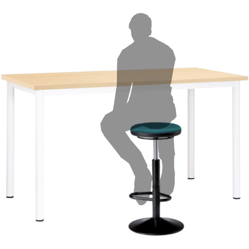 STF-H1890K-LO ハイテーブル ニシキ工業 ライトオーク色 幅1800mm奥行