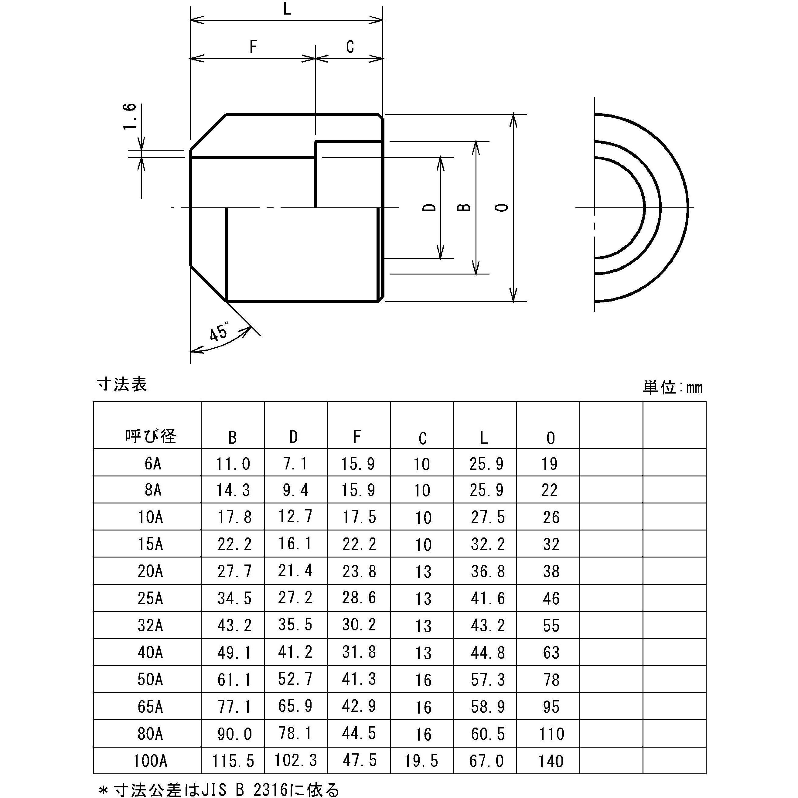 SWBOSS-8A-S80 鍛鋼製差し込み溶接式管継手 白 ボス 1個 藤井高圧