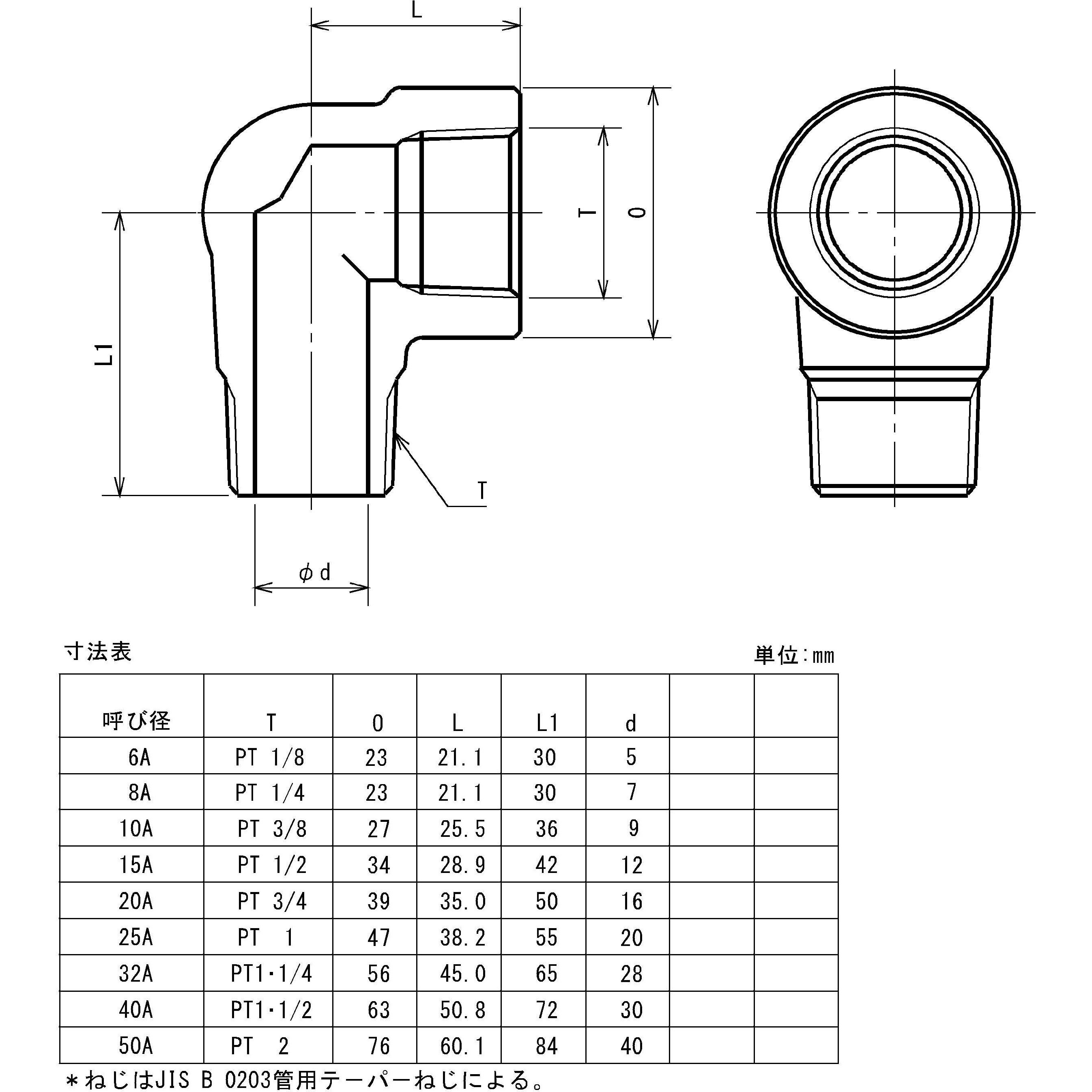 SL-40A-S80 鍛鋼製ねじ込み式管継手 白 ストリートエルボ 1個 藤井高圧 【通販モノタロウ】 8,455円