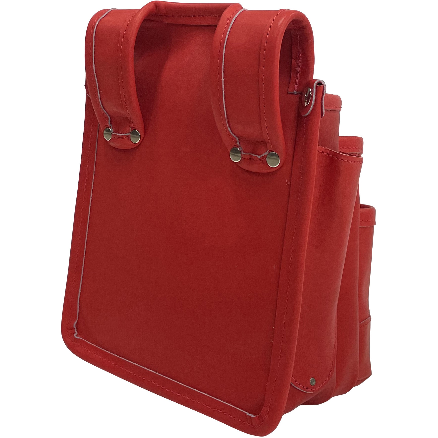 CHS-06R 革製腰袋3段 コヅチ レッド色 CHS-06R - 【通販モノタロウ】