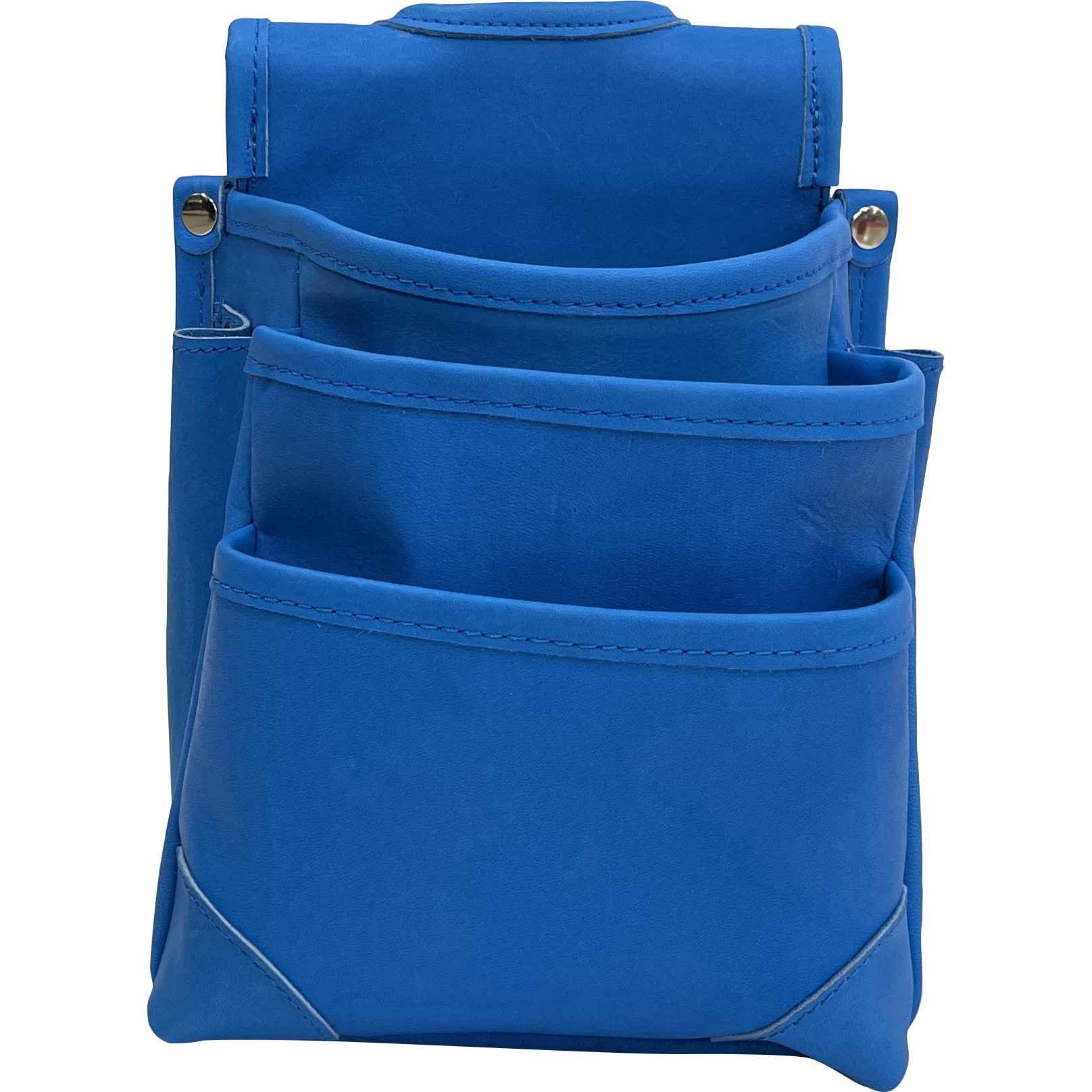青い合成皮革の腰袋 CHS-06BU 革製腰袋3段 コヅチ ブルー色 CHS-06BU - 【通販モノタロウ】