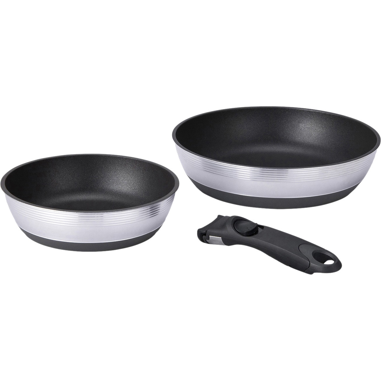 A-3138 CAST VARIUS キャストバリウス 取っ手のとれるフライパン IH対応3点セット(フライパン×2、ハンドル×1) 1セット hokua(北陸アルミニウム) 【通販モノタロウ】 9,865円