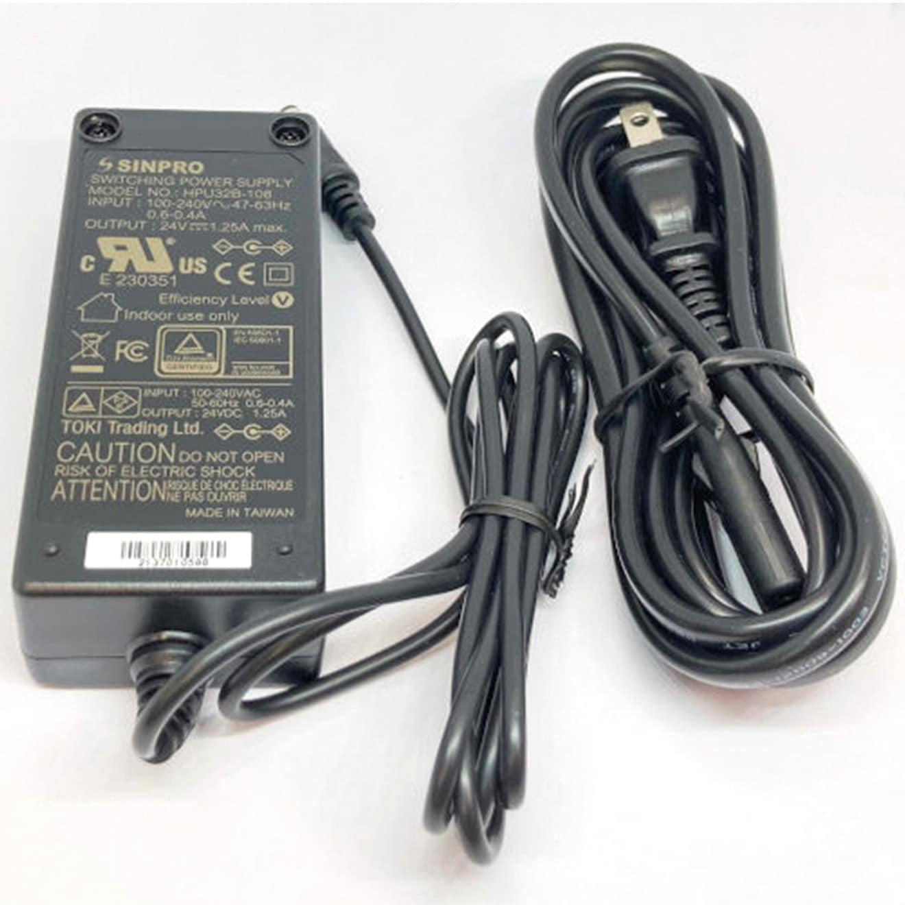 HPU32B-108 医療機器用ACアダプター トキトレーディング 出力電流1.25A