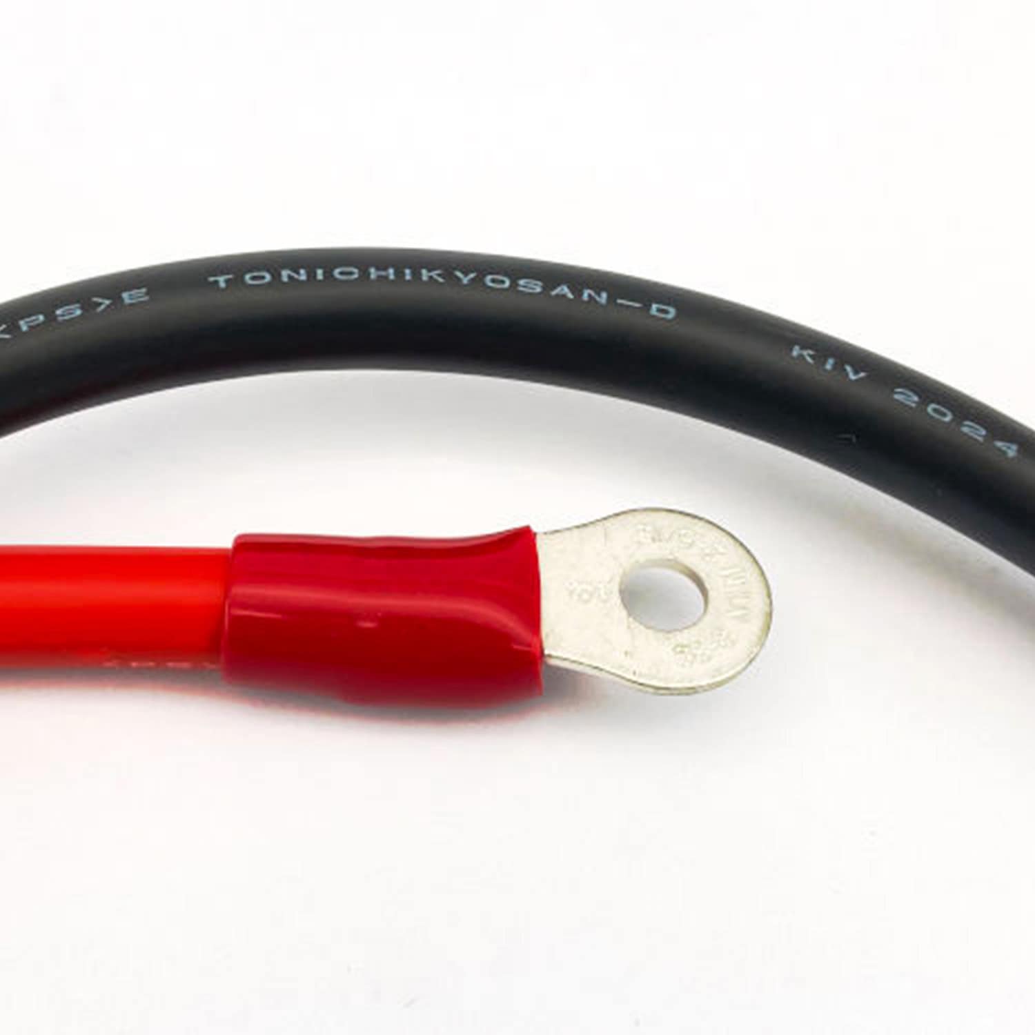 KEI-KIV38-R388-2.0 両端R38-8端子付 KIV38sq(AWG2)ケーブル 赤黒2本