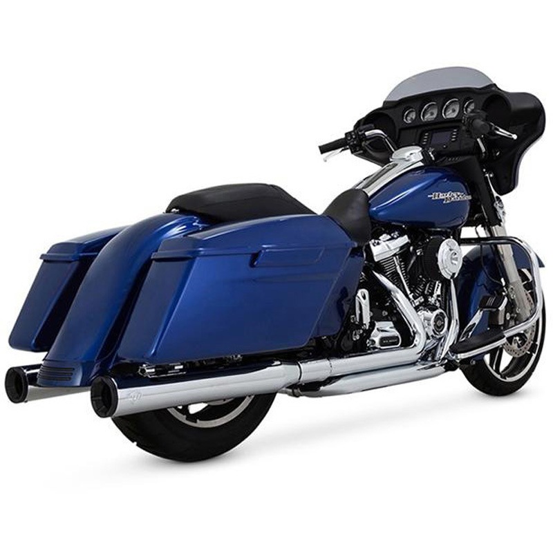 1801-1065 Eliminator400 エリミネーター スリップオン クローム/ブラック マフラー 1801-1065 Vance&Hines 適合ツーリングファミリー(17-20)