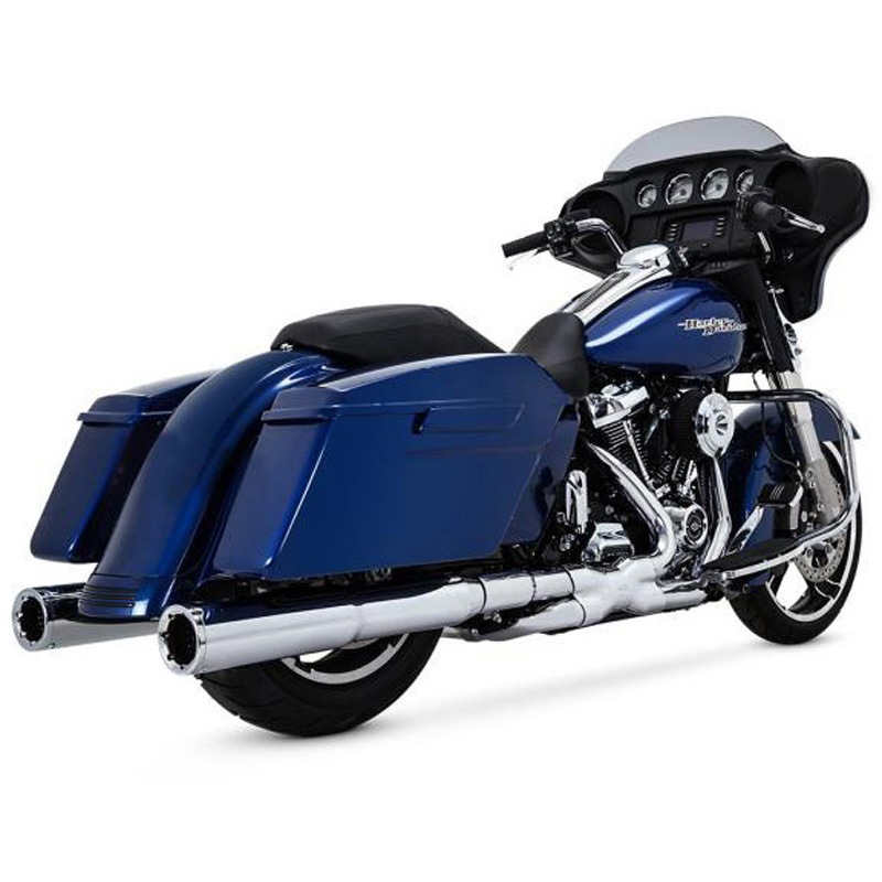 1801-1068 Hi-Output ハイアウトプット スリップオン クローム マフラー 1801-1068 Vance&Hines 適合ツーリングファミリー(17-20)