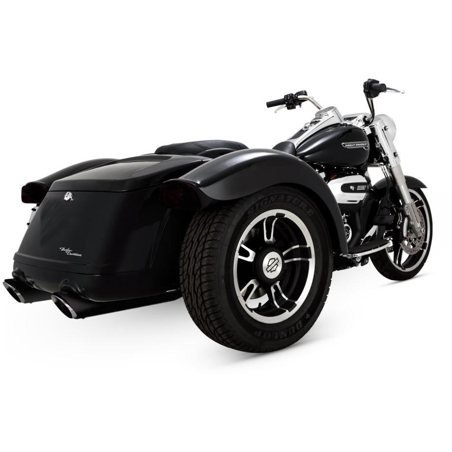 1801-1838 TwinSlash ツインスラッシュ スリップオン ブラック マフラー 1801-1838 1個 Vance&Hines 【通販モノタロウ】