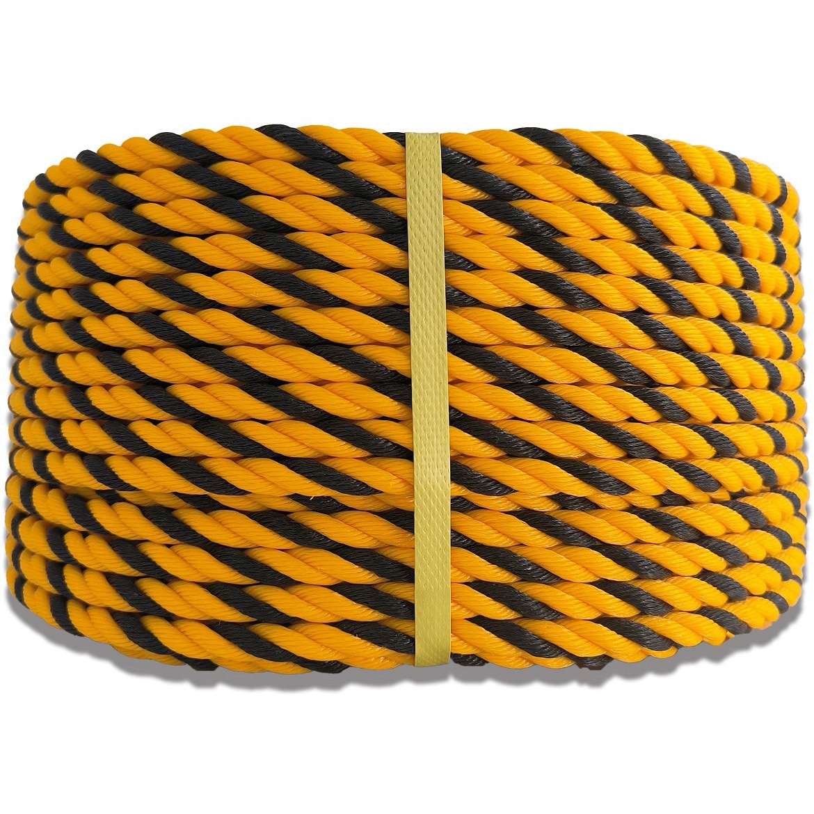 REAL SIGN ROPE 9-100 Y/B 実寸太さの標識ロープ(トラ柄) まつうら工業