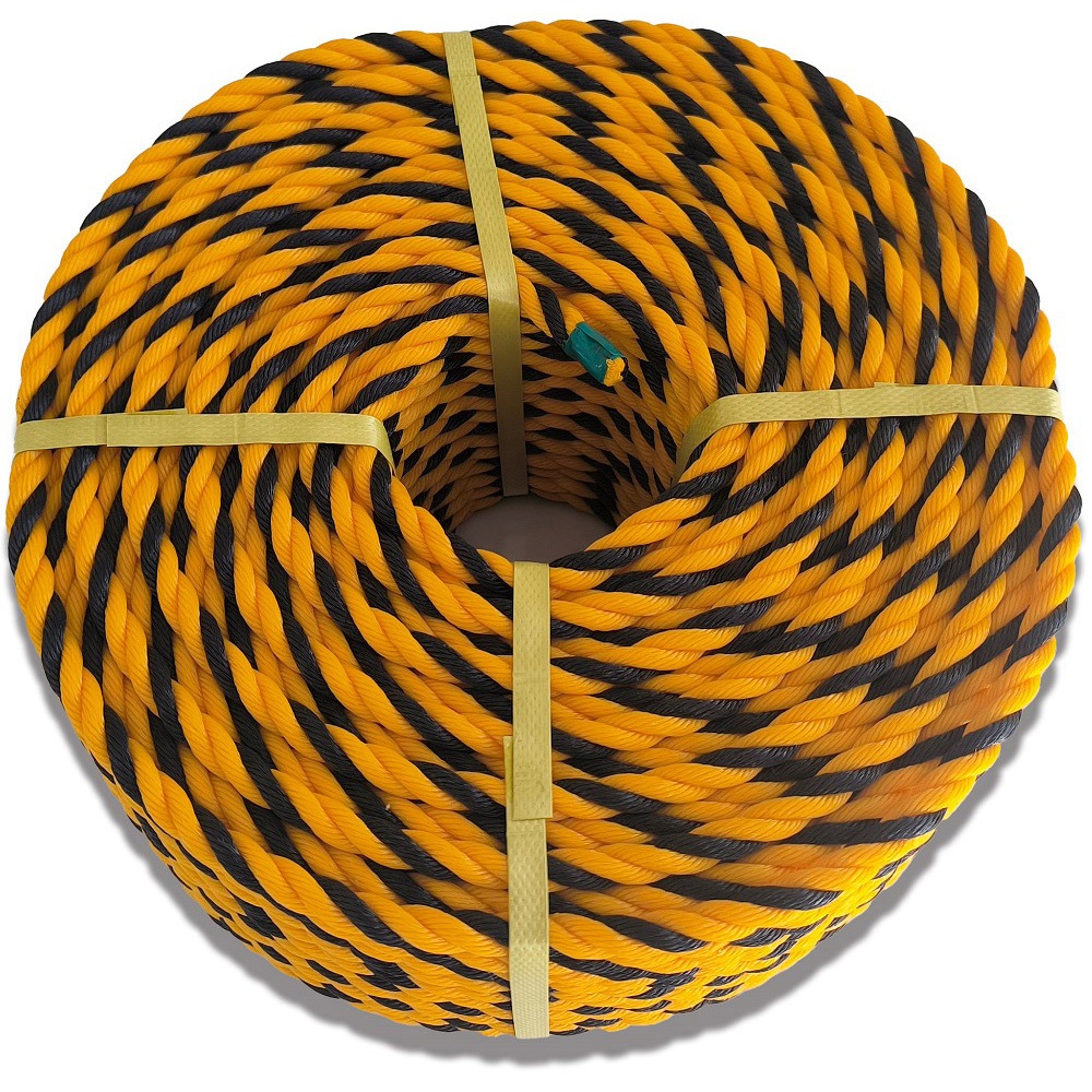 REAL SIGN ROPE 9-100 Y/B 実寸太さの標識ロープ(トラ柄) まつうら工業