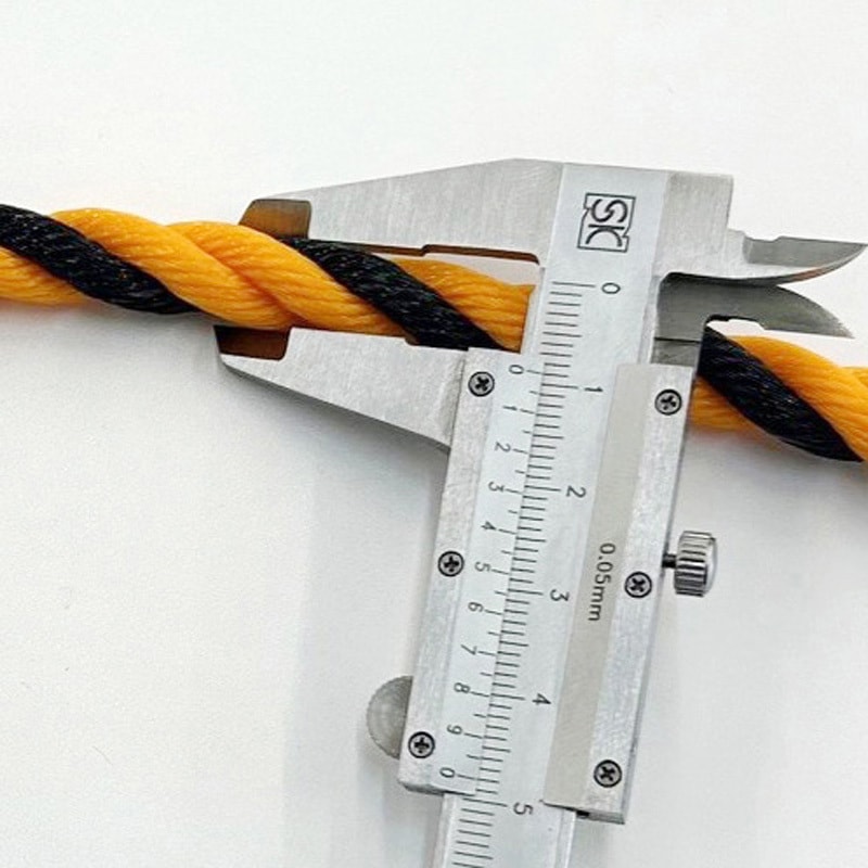 REAL SIGN ROPE 9-100 Y/B 実寸太さの標識ロープ(トラ柄) まつうら工業