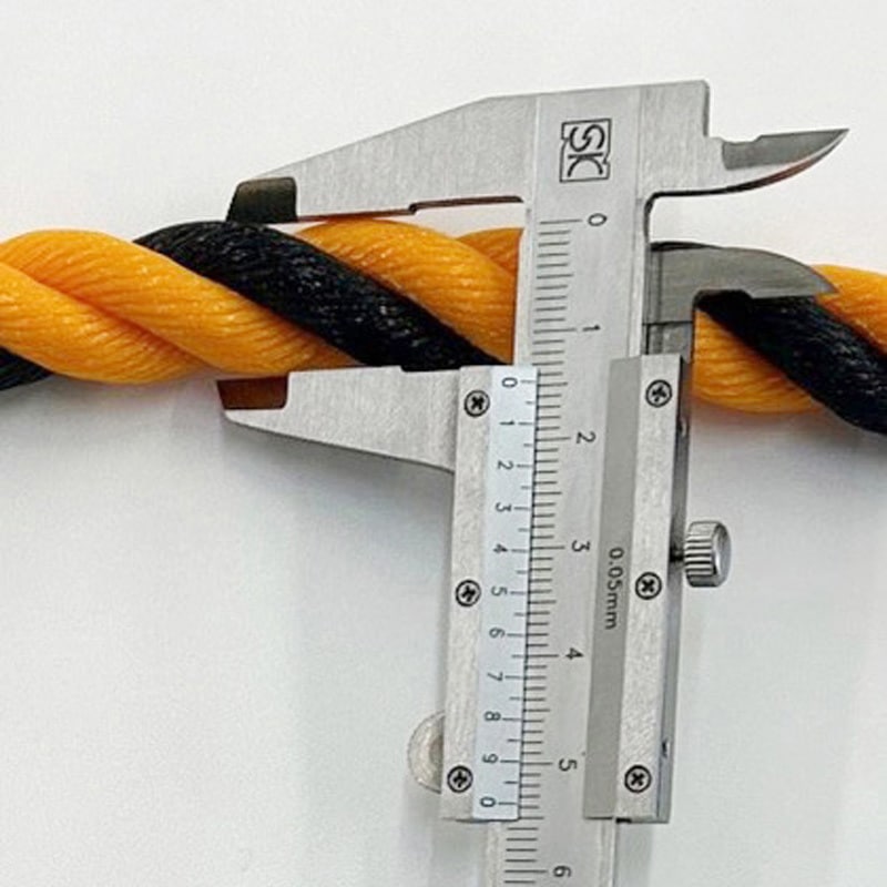 REAL SIGN ROPE 14-200 Y/B 実寸太さの標識ロープ(トラ柄) まつうら REAL SIGN ROPE 14-200 Y/B 実寸太さの標識ロープ(トラ柄) まつうら