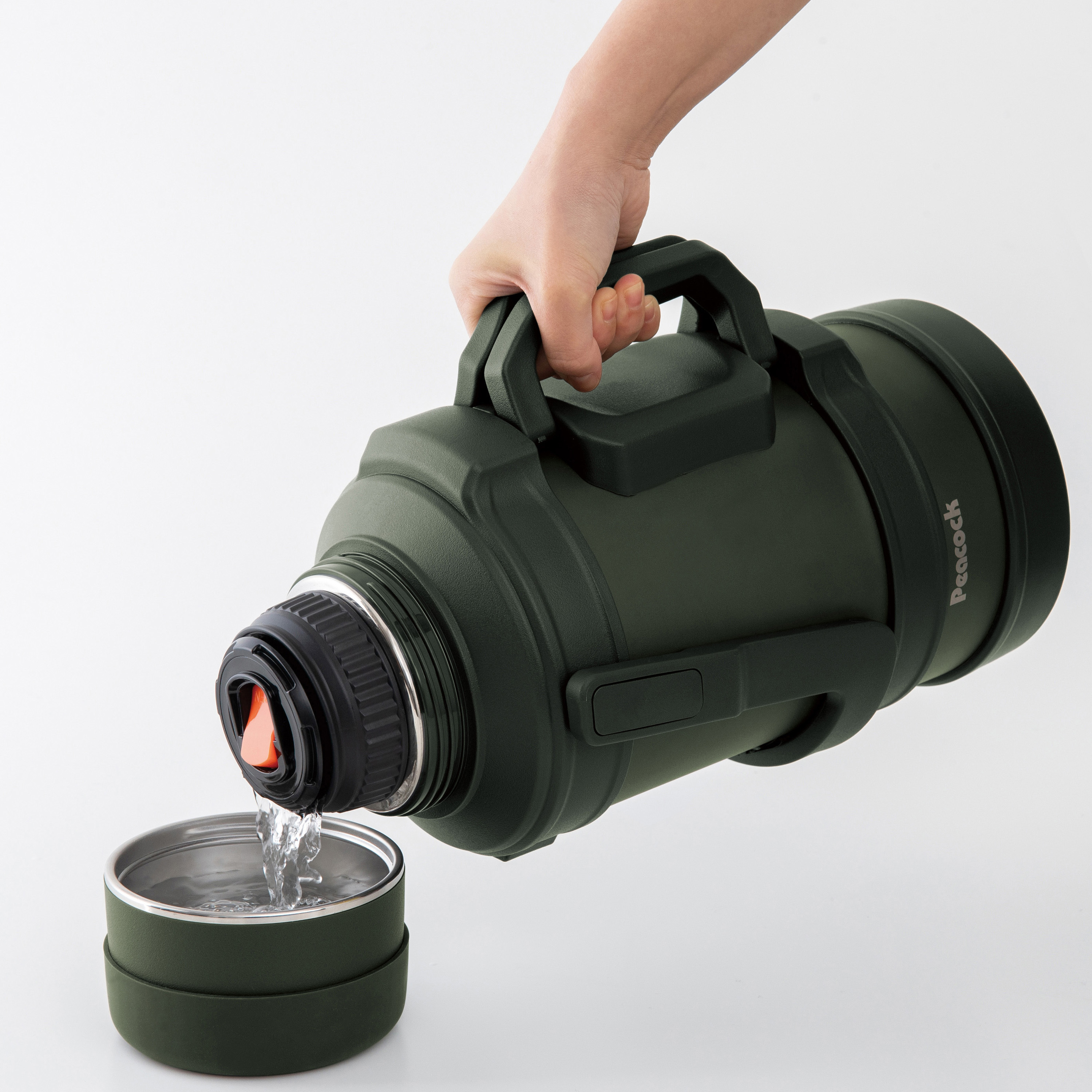 ぴーこ DXA-300K コンテナボトル ピーコック魔法瓶工業 カーキ色 容量3L DXA