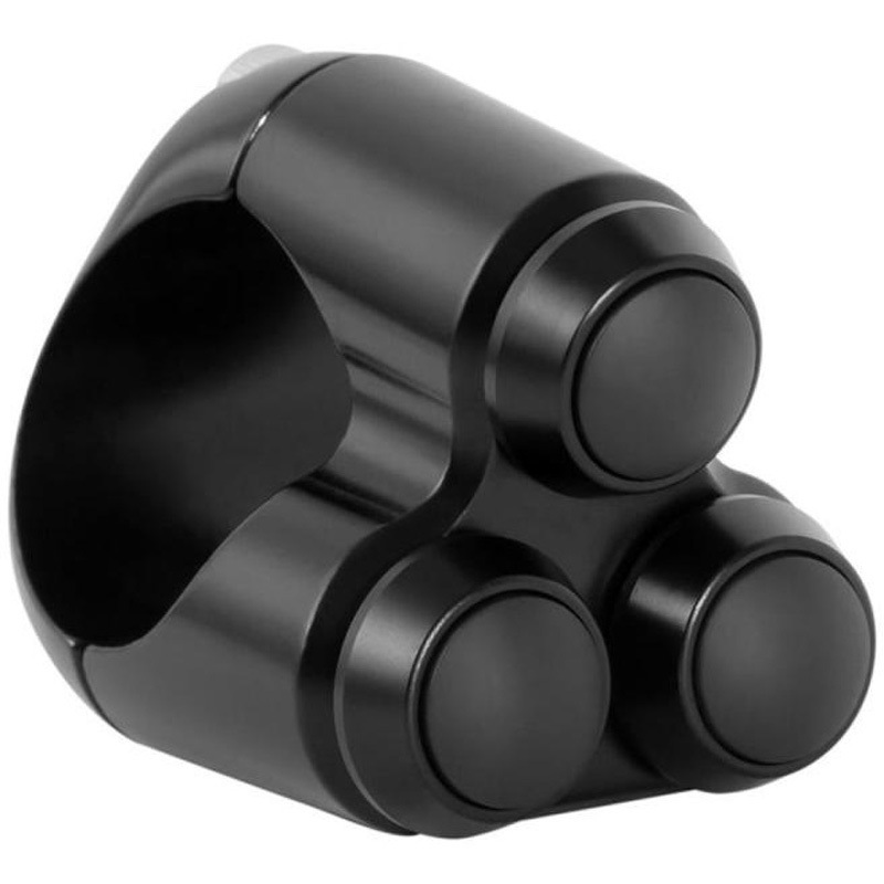 MME007 プッシュスイッチ 3ボタン ブラック MME007 モートーン Φ22サイズ