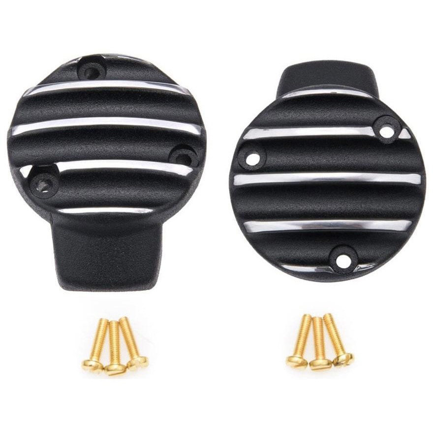 MMU016 スロットルボディカバー リブ ブラック/ポリッシュ MMU016 1個 モートーン 【通販モノタロウ】 6,970円