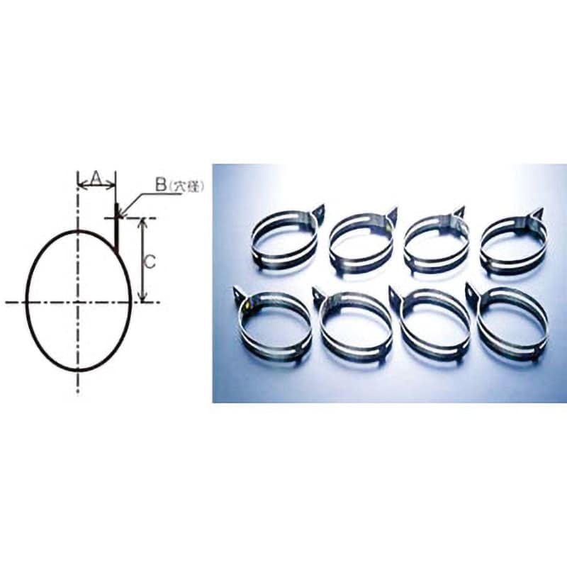 P-MCT2 サイレンサーバンド 楕円サイレンサー用 1セット