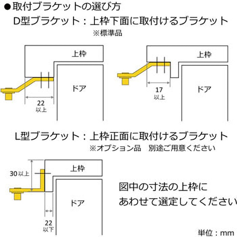 S101PV ドアマン 開閉力調整式 パラレル型(ストップ付・内装式