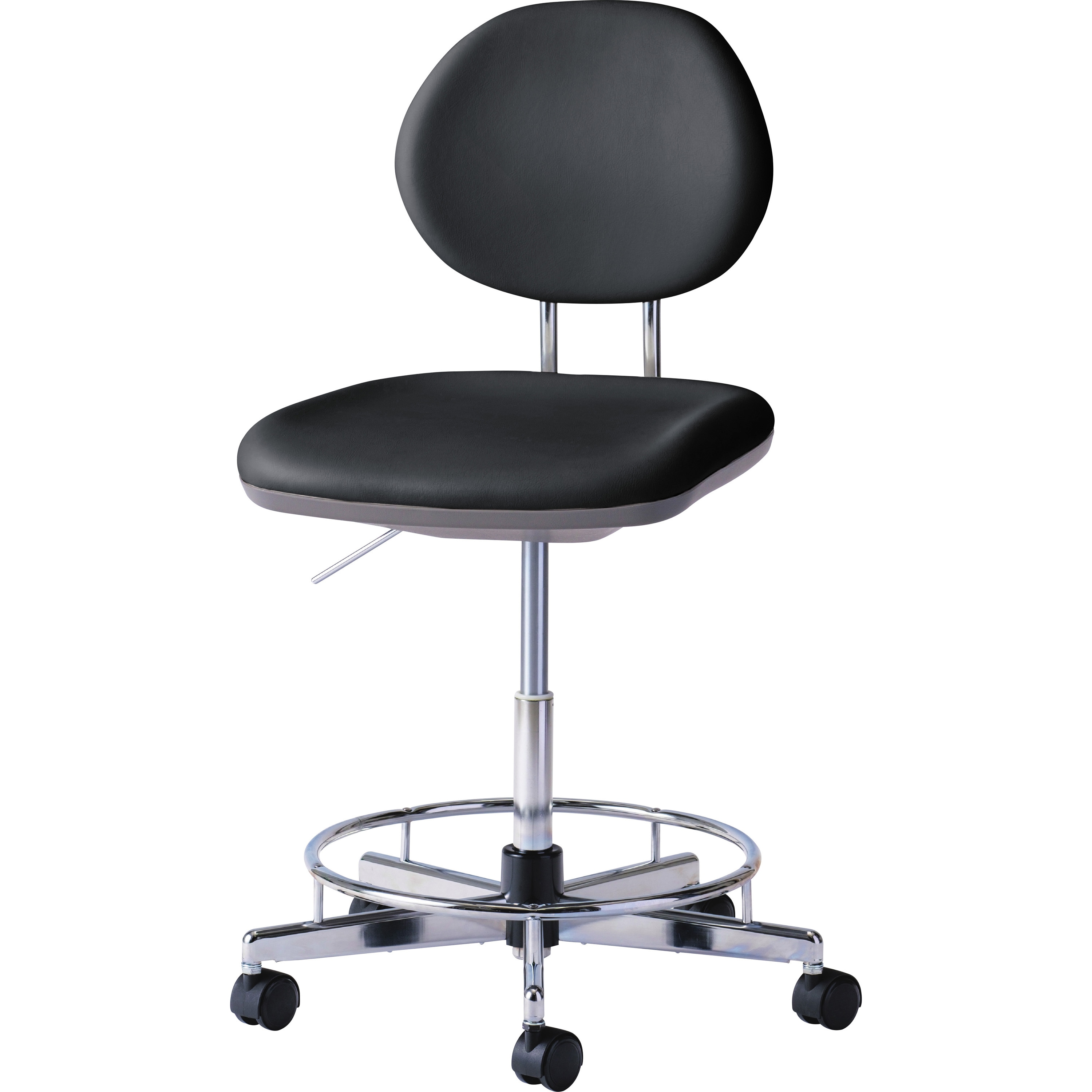 L7CW7H P926 【椅子】導電チェア ハイタイプ 背クッション付 フットリング付 導電ウレタン双輪キャスター 導電ビニールレザー 脚外径595 1台 オカムラ(岡村製作所) 【通販モノタロウ】 60,390円