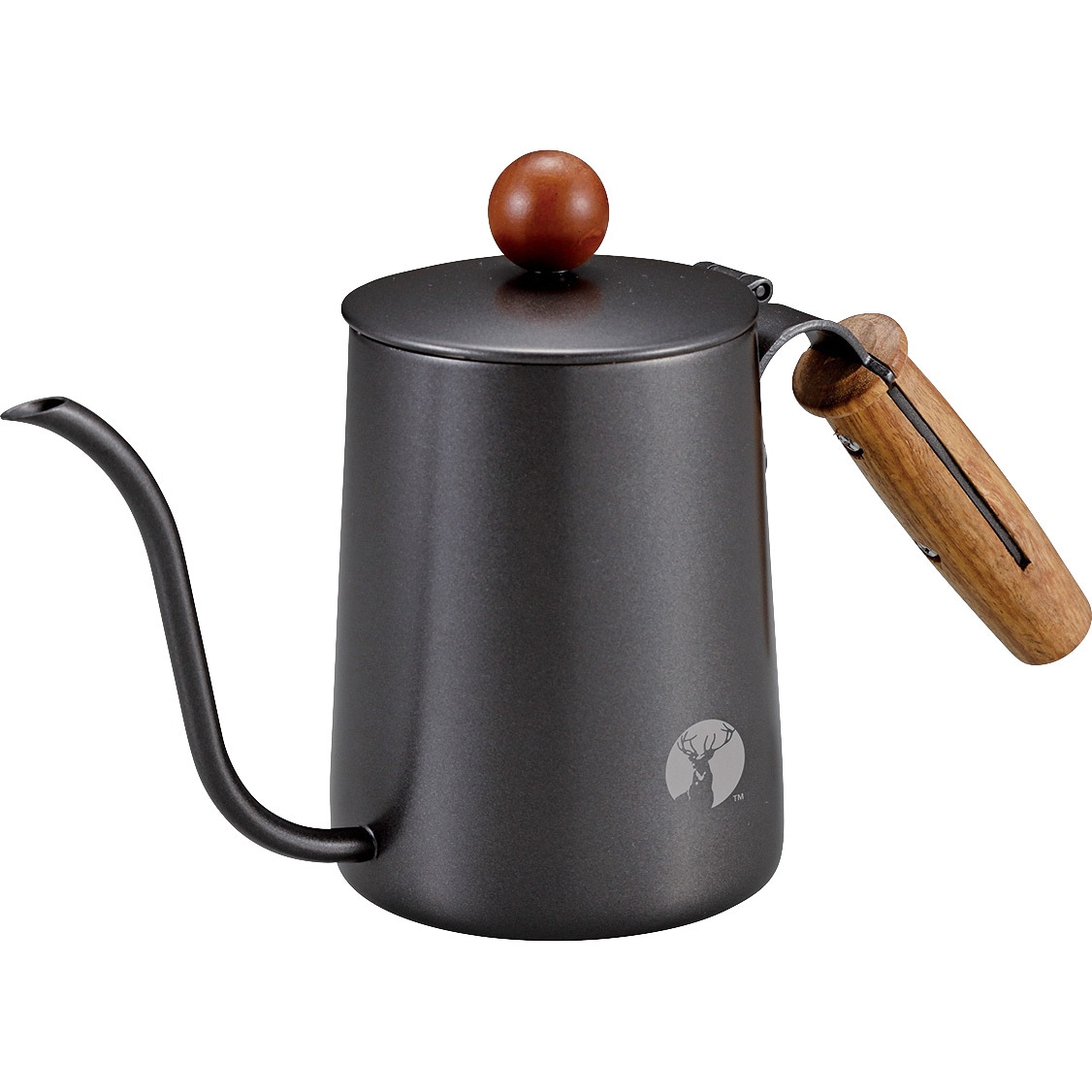 UW-3543 アルゴ 珈琲ドリップ ポット  木柄    XY-03 600 CAPTAIN STAG ブラック色