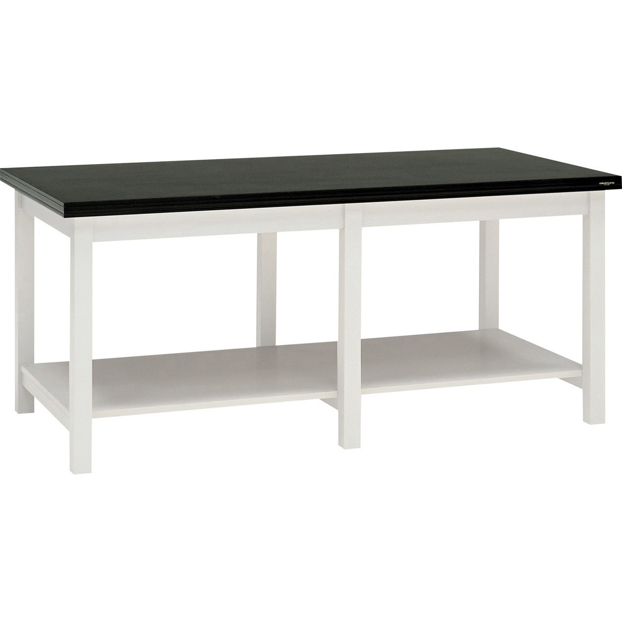 L76JYF MAU6 木製実験台・作業台 片面 アジャスタータイプ 棚付 引出し無 1500×750×800mm 1台 オカムラ(岡村製作所) 【通販モノタロウ】