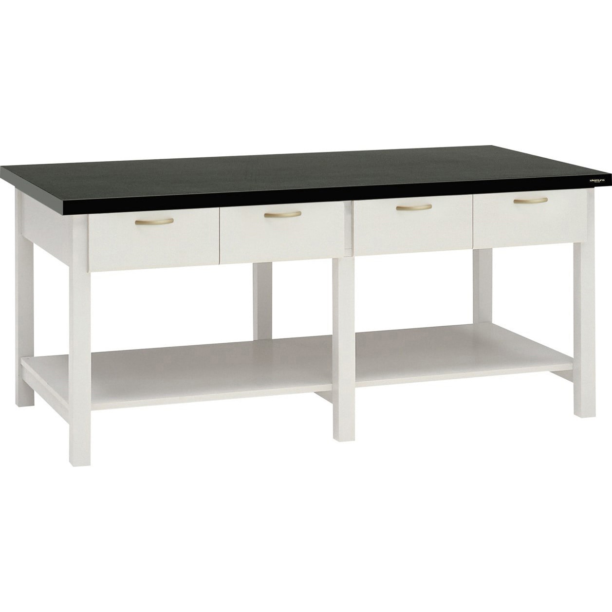 L76JWE MAU6 木製実験台・作業台 片面 アジャスタータイプ 棚付 引出し付 1200×750×800mm 1台 オカムラ(岡村製作所) 【通販モノタロウ】 98,890円