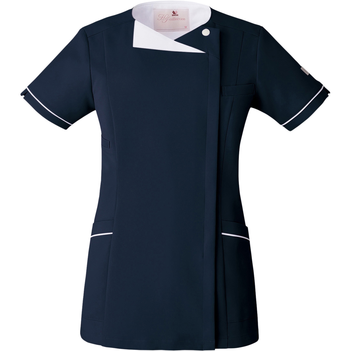 フォーク ワコール レディーススクラブ 上下セット ダークネイビー Sサイズ ワコール スクラブセット フォーク ワコール レディーススクラブ 上下