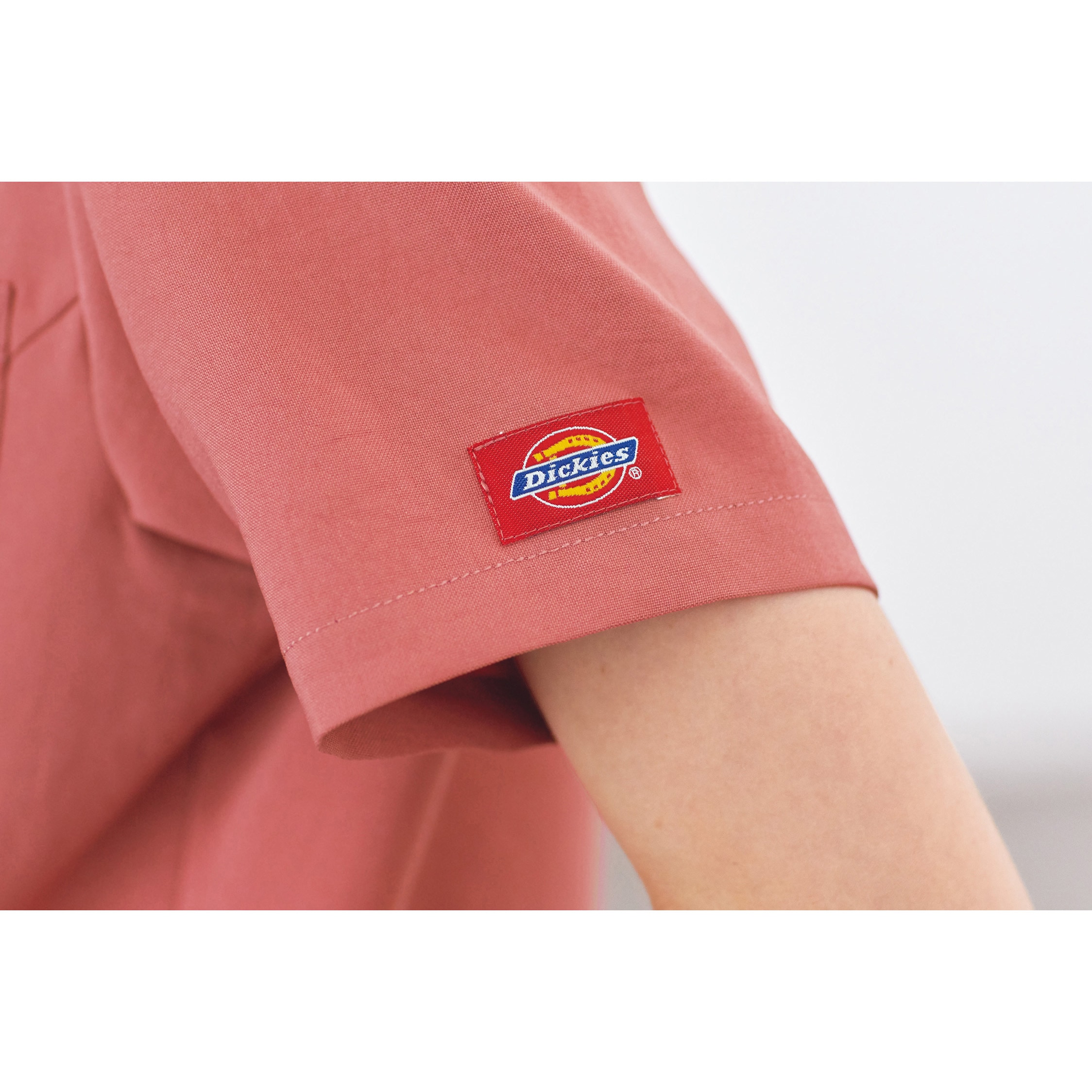 7071SC レディススクラブ Dickies(ディッキーズ) D.ピンク色 サイズM 