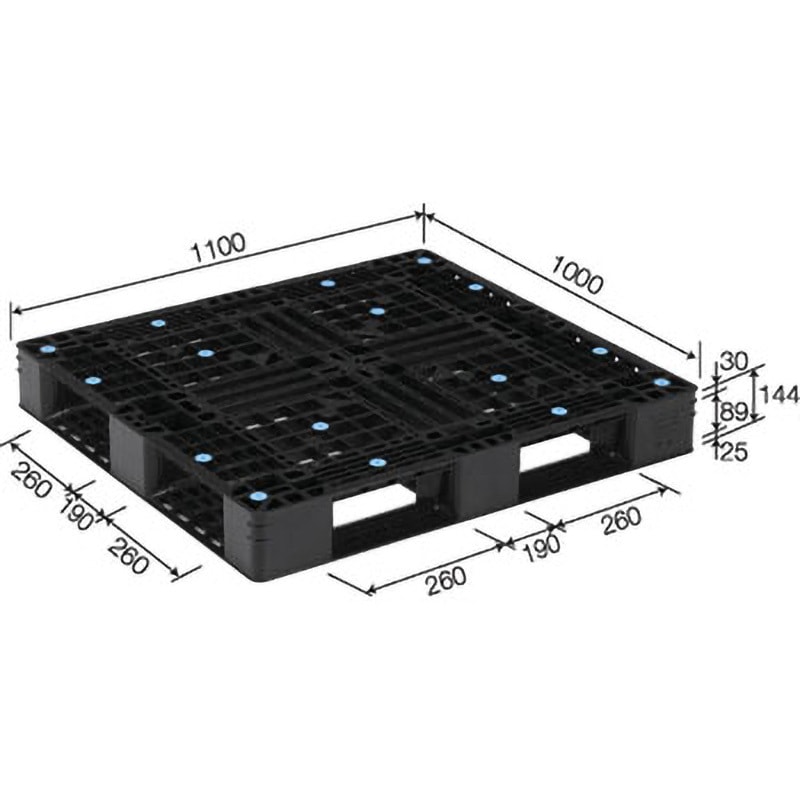 81225800BKRCP パレット サンコー(三甲) 再生ブラック色  1枚