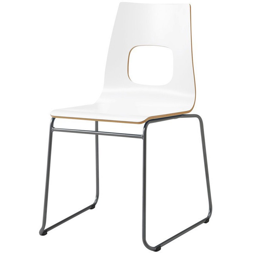 S・CS-158・DB・WS スチールチェア オリバー 幅510mm高さ795mm