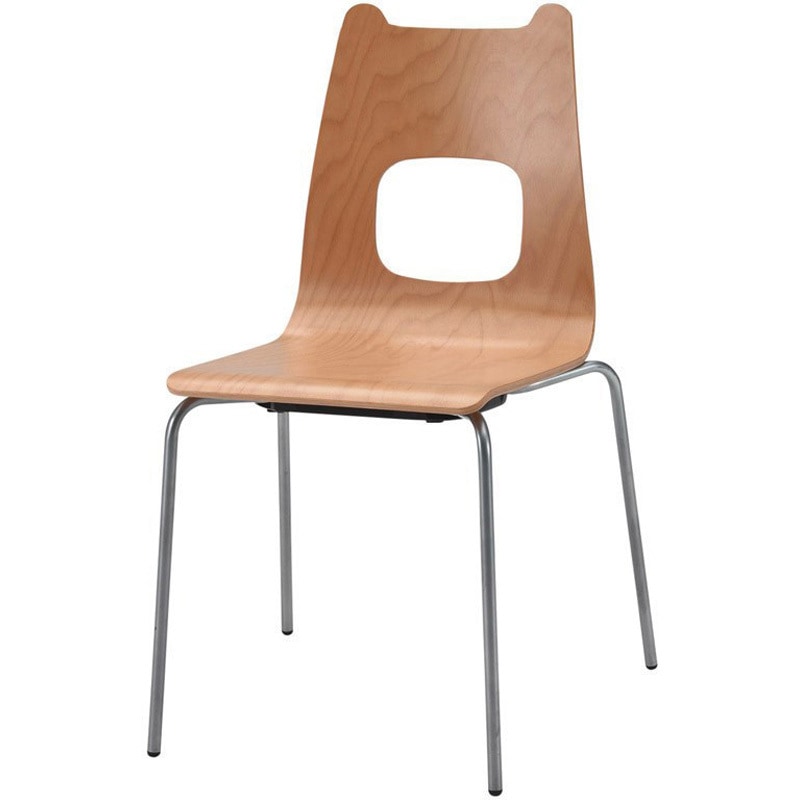 S・CS-167・NB・WS スチールチェア オリバー 幅510mm高さ795mm