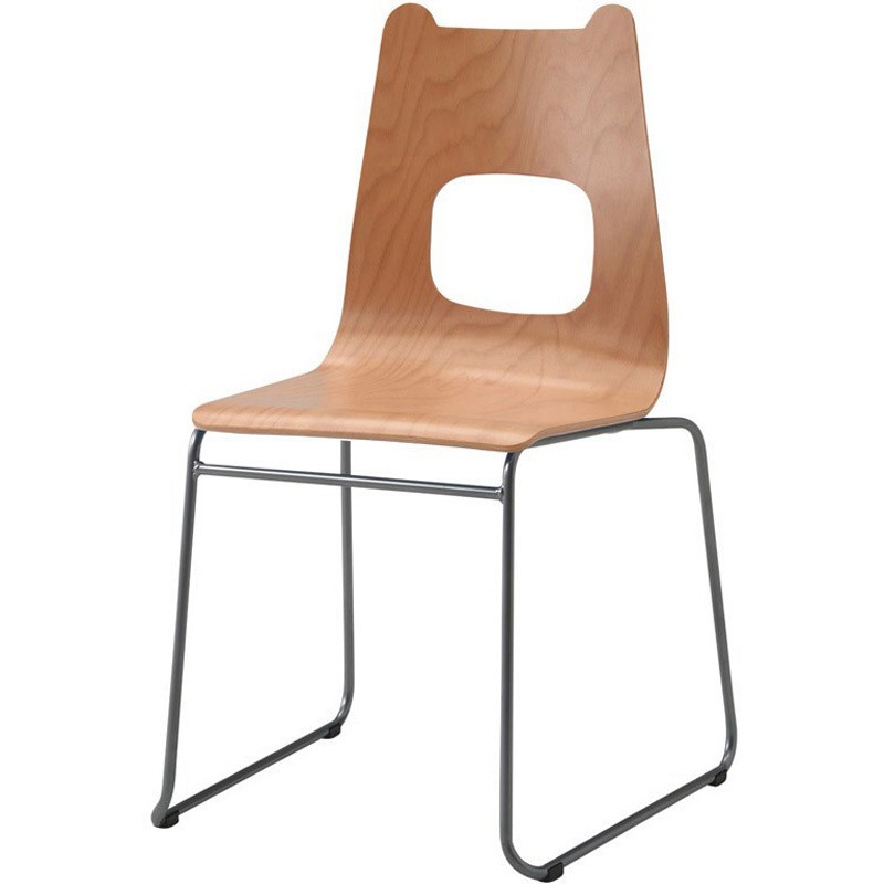 S・CS-177・NB・WS スチールチェア オリバー 幅510mm高さ795mm