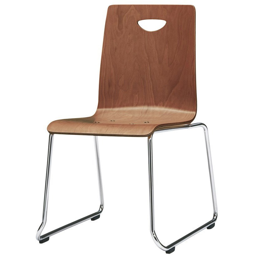 S・CS-2820A・MB・AL・WS スチールチェア オリバー 幅480mm高さ805mm