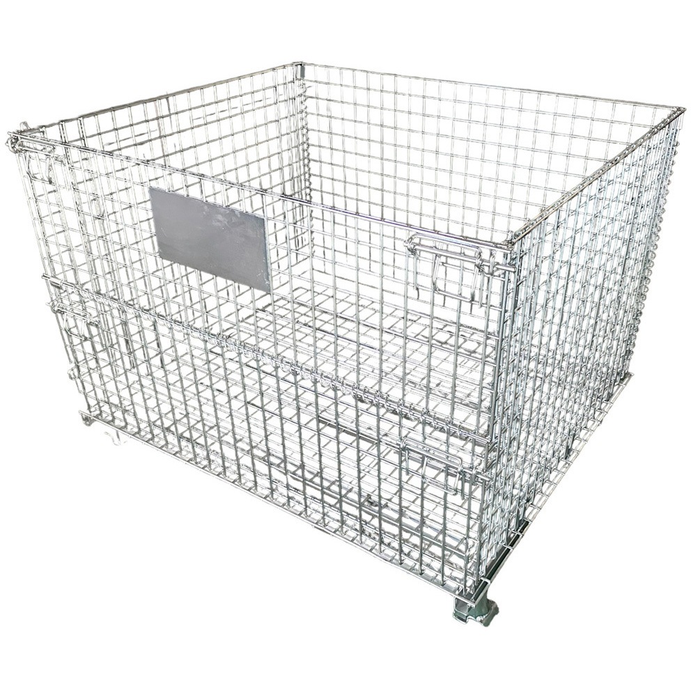 WB-W-2L-1 高耐荷重 折りたたみメッシュパレット 段積み可能 1個