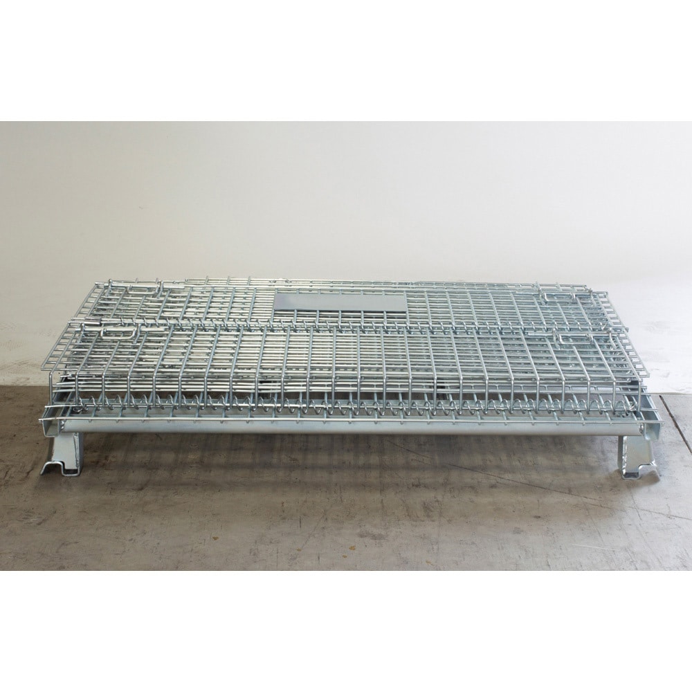 業内最安　折りたたみメッシュパレート 高耐荷重 折りたたみメッシュパレット 段積み可能 ホワイトバリーン