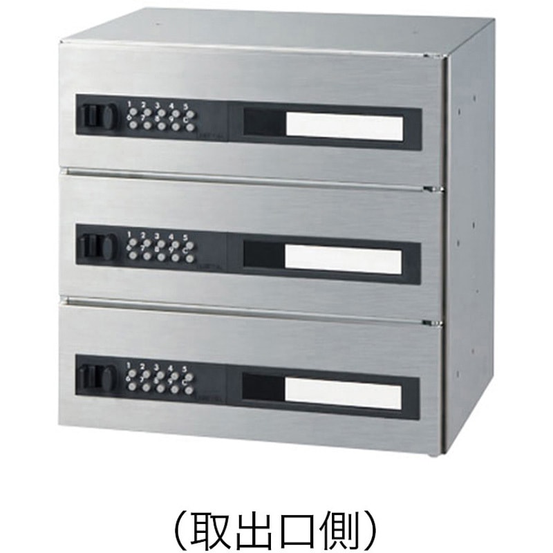 【追跡保証付】5000vt 金 3枚 SMP-36P-3FR 郵便受箱(可変プッシュ錠付)前入後出型 1台 神栄