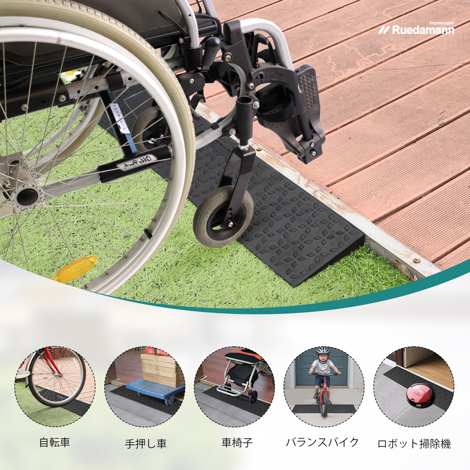 車椅子スロープ　FACHNUO Amazon.co.jp: FACHNUO アルミ車椅子スロープ 3.4フィートから6