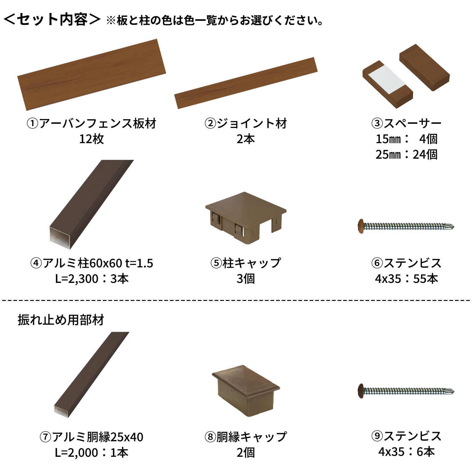 UFS-S1-1825-AG-AG アーバンフェンス+シボ 基本セット H1800×W2000 隙間25 1セット エクスタイル 【通販モノタロウ】