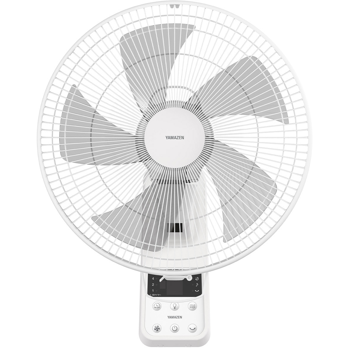 値下げ！YAMAZEN 壁掛扇風機　YWX-351 ワイヤレスフルリモコン未使用 YWX-F351(W) 扇風機 壁掛け 左右首振り リモコン 風量3段階 入切