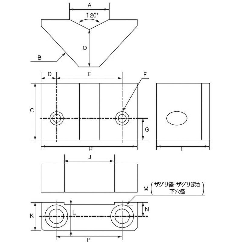 TRI 1 三角生爪(スクロールチャック硬爪用) TRI 1セット(3個
