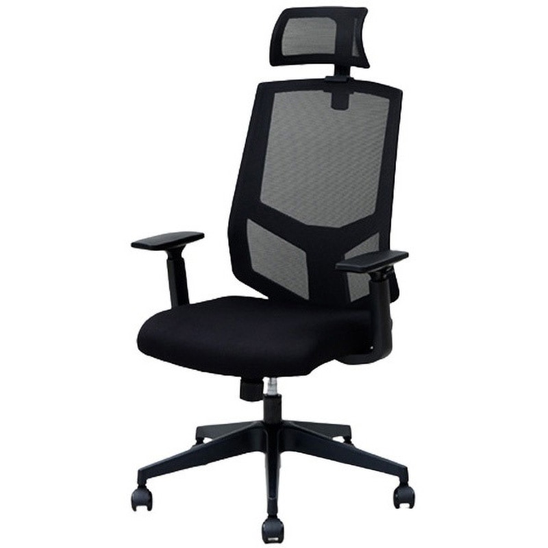 BCM-AH46(BK) オフィスチェア メッシュハイバック YAMAZEN(山善