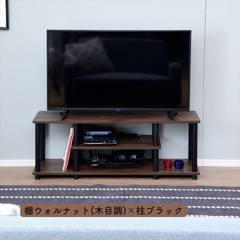山善 テレビ台 (幅89) RMB-5090LBD(WL) ウォルナット調 販売終了