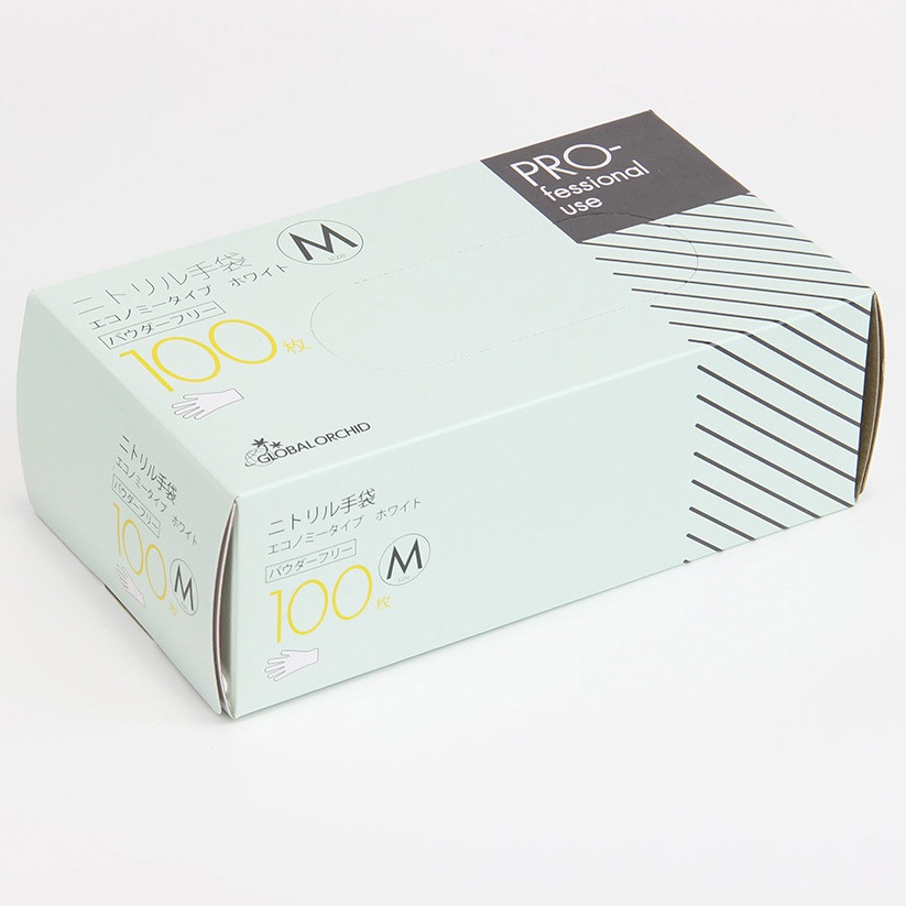 297977 GOニトリル手袋 エコノミータイプ 粉なし オザックス 100枚入