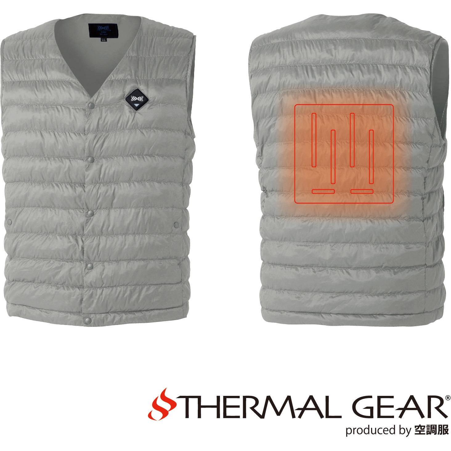 TG22102K50S2 THERMAL GEAR(R) 発熱防寒ベスト TG22102 空調服 グレー