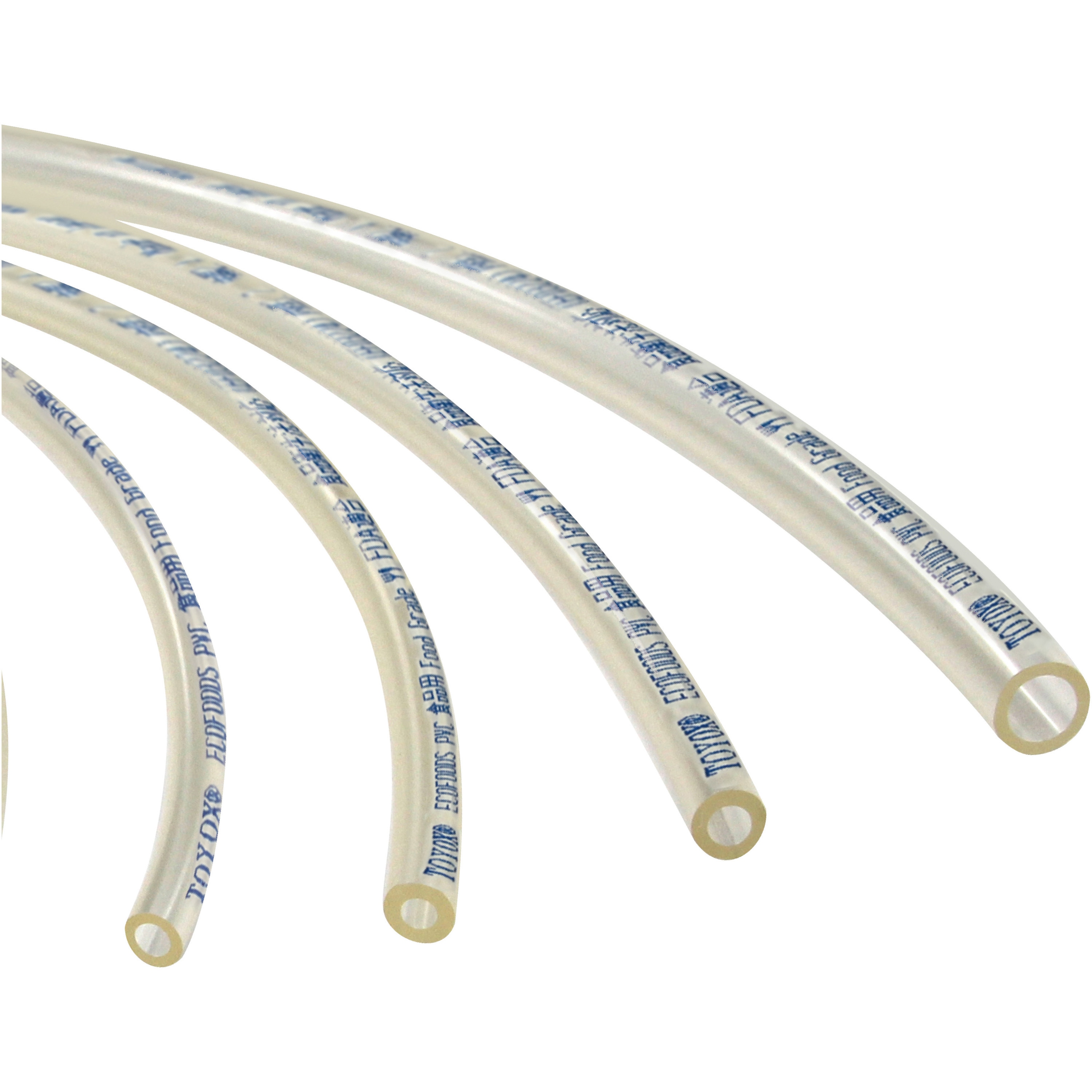 EF-01616 食品用ローラーポンプチューブ 塩ビ製[エコフーズPVC EF] TOYOX(トヨックス) ナチュラル透明色