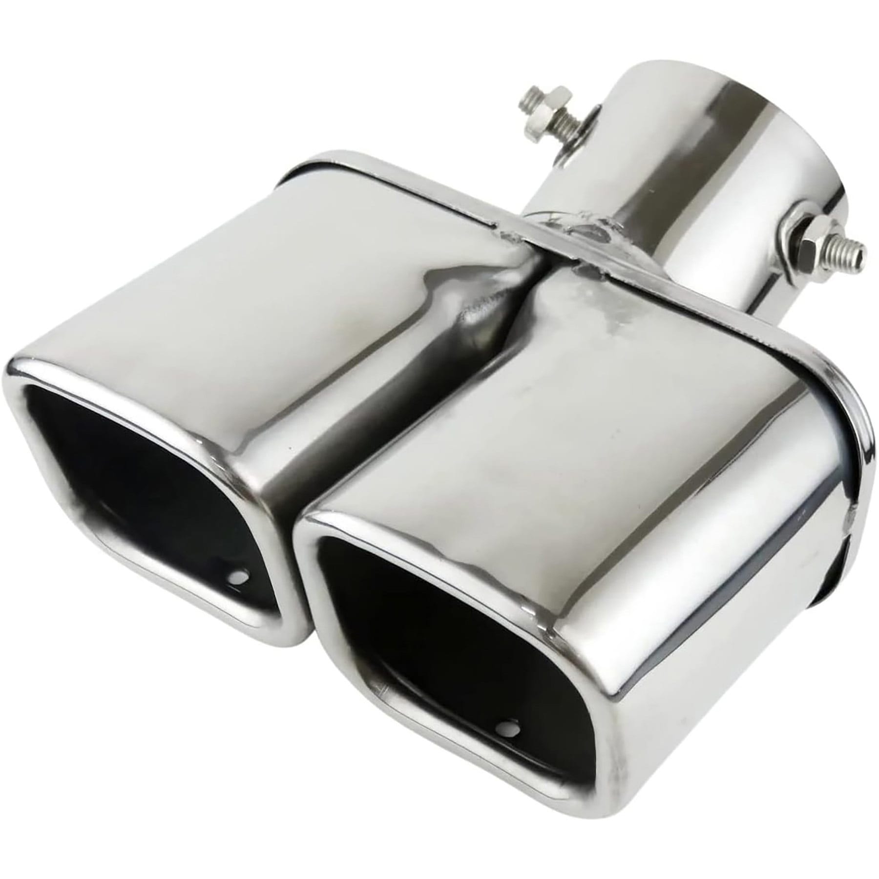 MT-43 カー用品 マフラーカッターツイン シルバー 向島自動車用品製作所 寸法150×95×175mm  MT-43